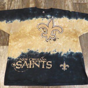 New Orleans Saints 2XL Tie Die T Shirt NFL Tag